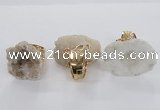 NGR141 25*30mm - 30*40mm freeform druzy agate rings wholesale