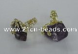 NGR143 18*25mm - 22*30mm faceted nuggets druzy amethyst rings