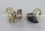 NGR145 18*25mm - 22*30mm faceted nuggets mixed quartz rings