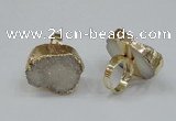 NGR158 22*30mm - 25*30mm freeform druzy agate rings wholesale