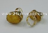 NGR159 22*30mm - 25*30mm freeform druzy agate rings wholesale