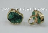 NGR163 22*30mm - 25*30mm freeform druzy agate rings wholesale