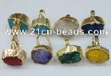 NGR164 22*30mm - 25*30mm freeform druzy agate rings wholesale