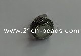 NGR2005 20*25mm flower druzy quartz rings wholesale