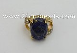 NGR2012 10*15mm faceted oval lapis lazuli gemstone rings