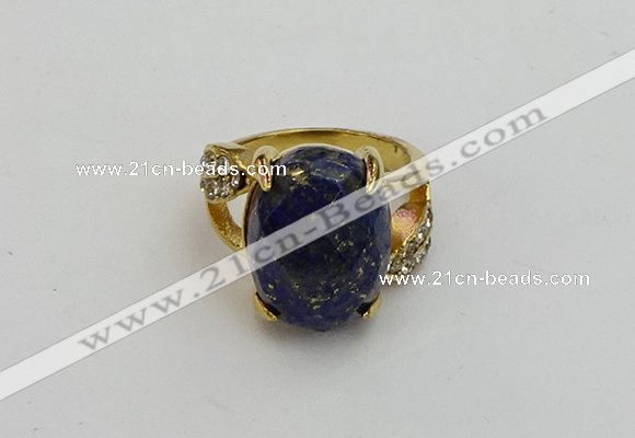 NGR2012 10*15mm faceted oval lapis lazuli gemstone rings