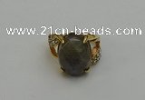 NGR2015 10*15mm faceted oval labradorite gemstone rings