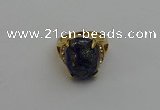 NGR2032 10*15mm faceted oval lapis lazuli gemstone rings