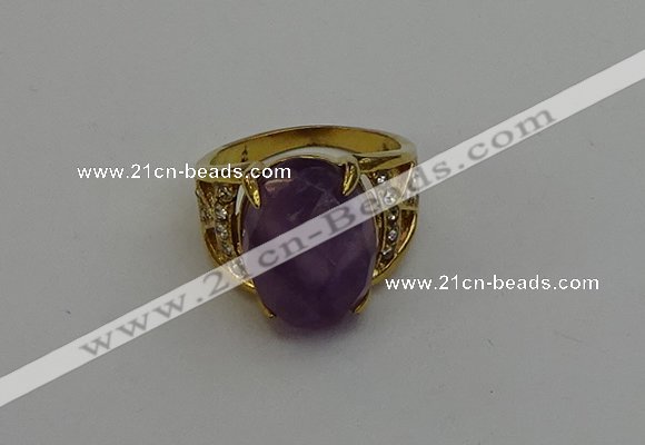 NGR2042 10*15mm faceted oval amethyst gemstone rings wholesale