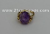 NGR2062 10*15mm faceted oval amethyst gemstone rings wholesale