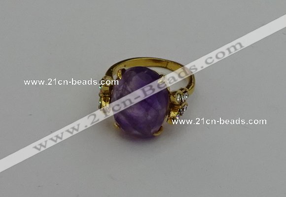 NGR2062 10*15mm faceted oval amethyst gemstone rings wholesale