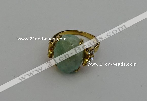 NGR2068 10*15mm faceted oval amazonite gemstone rings