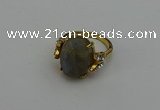 NGR2075 10*15mm faceted oval labradorite gemstone rings