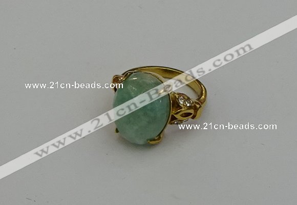 NGR2088 10*15mm faceted oval amazonite gemstone rings