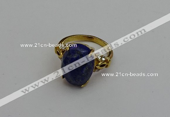 NGR2092 10*15mm faceted oval lapis lazuli gemstone rings