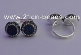 NGR2178 12mm - 14mm coin plated druzy agate rings wholesale