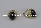 NGR248 13*18mm oval agate gemstone rings wholesale