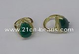 NGR256 13*18mm teardrop agate gemstone rings wholesale