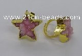 NGR283 25*25mm - 30*30mm star druzy agate gemstone rings