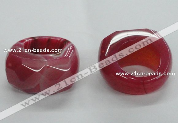 NGR30 16*30*32mm faceted freeform agate gemstone rings