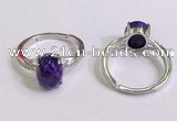 NGR3017 925 sterling silver with 8*10mm oval charoite rings