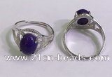 NGR3018 925 sterling silver with 8*10mm oval charoite rings