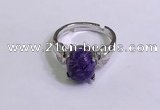 NGR3020 925 sterling silver with 8*10mm oval charoite rings