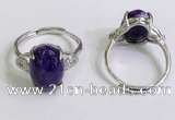 NGR3026 925 sterling silver with 10*14mm oval charoite rings