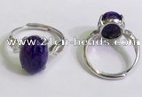 NGR3028 925 sterling silver with 10*14mm oval charoite rings