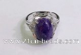 NGR3032 925 sterling silver with 10*14mm oval charoite rings