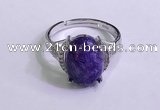 NGR3033 925 sterling silver with 10*14mm oval charoite rings