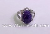 NGR3034 925 sterling silver with 10*14mm oval charoite rings