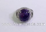 NGR3038 925 sterling silver with 12*14mm oval charoite rings