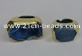 NGR306 25*40mm - 30*35mm freeform druzy agate gemstone rings