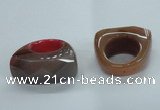 NGR32 16*35*40mm faceted freeform agate gemstone rings