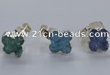 NGR329 18*18mm - 20*20mm flower druzy agate gemstone rings