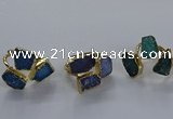 NGR349 10*14mm - 12*16mm freeform druzy agate gemstone rings