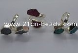 NGR355 13*18mm - 15*20mm freeform druzy agate rings wholesale