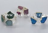 NGR363 10*14mm - 12*16mm freeform druzy agate rings wholesale