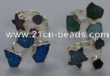 NGR367 8mm - 15*16mm freeform druzy agate rings wholesale