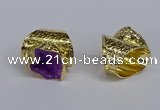 NGR374 15*20mm - 20*25mm freeform druzy agate rings wholesale
