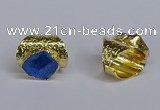 NGR378 15*20mm - 20*25mm freeform druzy agate rings wholesale