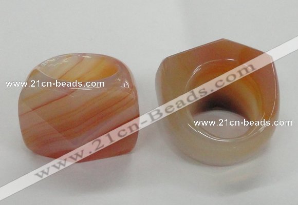 NGR38 20*30*35mm faceted freeform agate gemstone rings