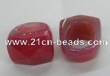 NGR40 20*30*35mm faceted freeform agate gemstone rings