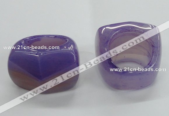 NGR41 20*30*35mm faceted freeform agate gemstone rings