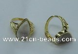 NGR68 12*16mm - 13*18mm freeform plated druzy agate rings