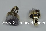 NGR86 15*20mm - 20*25mm freeform druzy amethyst gemstone rings