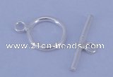 SSC01 5pcs 8mm donut 925 sterling silver toggle clasps