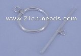 SSC02 5pcs 16mm donut 925 sterling silver toggle clasps