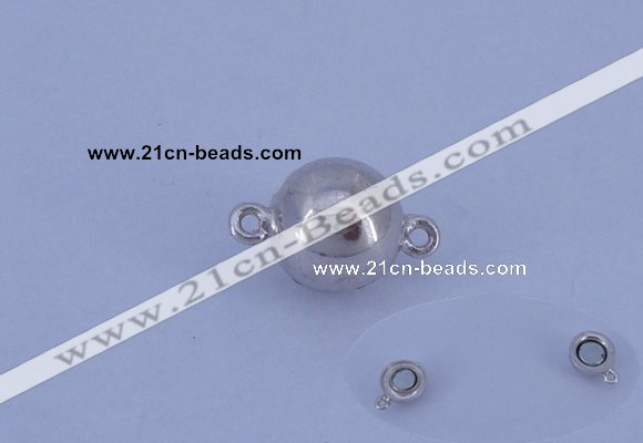 SSC107 5pcs 8mm round 925 sterling silver magnetic clasps
